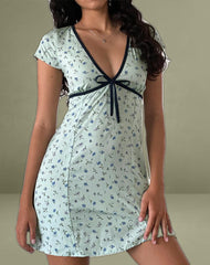 Vaiso Mini Dress in Pretty Petal Green