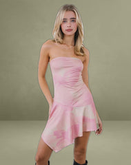 Melanie Midi Dress in Slinky Orchid Petals Pink