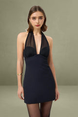 Oyster Mesh Mini Dress