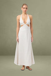 Tahiti Cut Out Halter Dress
