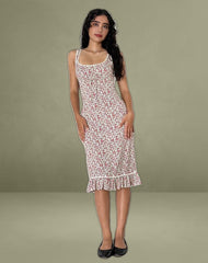 Bila Midi Dress in Pretty Ditsy