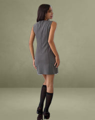 Thaif Mini Dress in Tailoring Charcoal