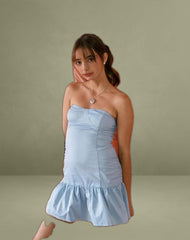 Okapi Mini Dress in Powder Blue