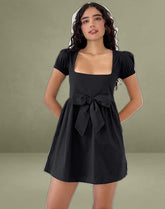 Leshiana Mini Dress in Poplin Black