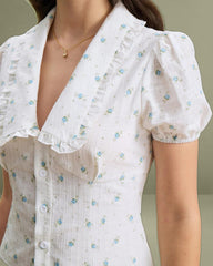 White Floral Chelsea Mini Dress