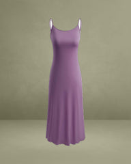 Purple Floal Two Piece Midi Dress