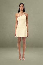 Palm One Shoulder Mini Dress