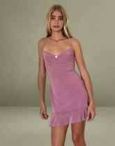 Micaya Mini Dress in Mesh Mauve