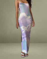 Norila Cami Maxi Dress in Slinky Orchid Petals Lilac