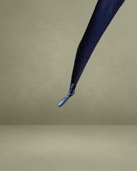 Navy V Neck A-Line Ruffle Maxi Dress