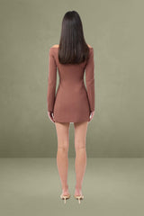 Oyster Long Sleeve Mini Dress