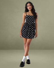Ramana Mini Dress in 80s Polka Black