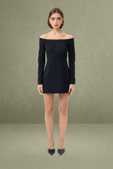 Oyster Long Sleeve Mini Dress