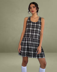 Namaya Mini Dress in Black White Check