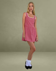 Leshi Mini Dress in Red Gingham