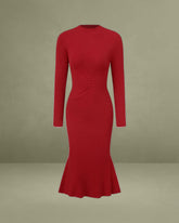 Red Bodycon Mermaid Sweater Dress