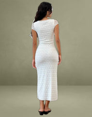Labuan Maxi Dress in Celosia Lace White
