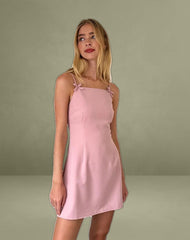 Aketi Mini Dress in Dusky Pink