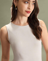 Women's Grey Crew Neck Ruffle Tiered Cotton Mini Dress