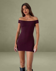 Ciya Mini Dress in Thick Rib Oxblood