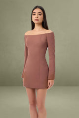 Oyster Long Sleeve Mini Dress