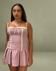 Shirina Dress in Tailoring Dusky Pink