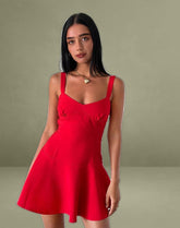 Audra Mini Dress in Red