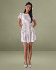 Jemima Mini Dress in Geometric Tile