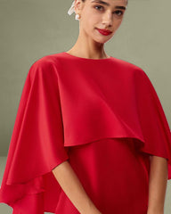 White Batwing Sleeve Mini Dress