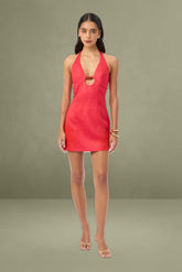 Palm Bead Mini Dress