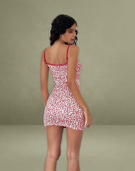 Gracias Mini Dress in Strawberry 2023 Print