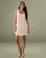 Musta Sleeveless Mini Dress in Scallop Shell