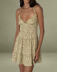 Siskana Mini Dress in Washed Ditsy