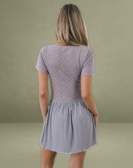 Geni Mini Dress in Heart Flock Grey