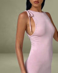 Elinor Maxi Dress in Slinky Baby Pink