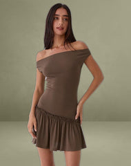 Ciro Mini Dress in Chocolate