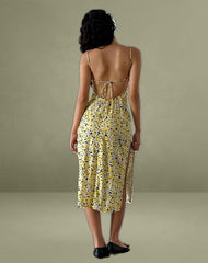 Nosita Midi Dress in Sunflower Pop Yellow