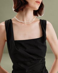 Black Ruffle Ruched Slip Midi Dress