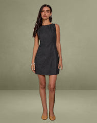 Ayana Backless Mini Dress in Chambray Dark Indigo