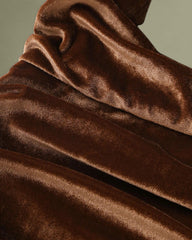Brown Velour A-Line Slip Maxi Dress