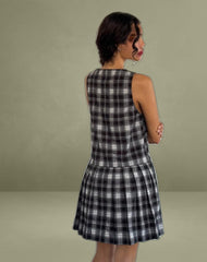Namaya Mini Dress in Black White Check