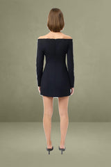 Oyster Long Sleeve Mini Dress