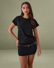 Amelina Backless Mini Dress in Black