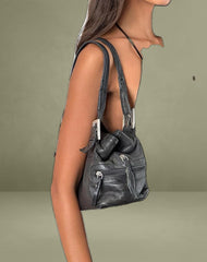 Nenita Halterneck Mini Dress in Oversize Jaguar Brown