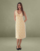 Lavisha Midi Dress in Yellow Cosmos Garden