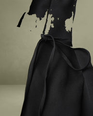 Black A-Line Button Mini Dress