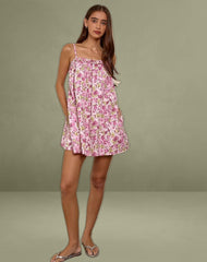 Kamalani Mini Dress in Blossom Floral Pink