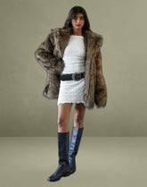 Sevila Long Sleeve Dress in Bubble Lace Ivory