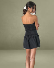 Faelas Mini Dress in Tap Shoe with Off White Bows