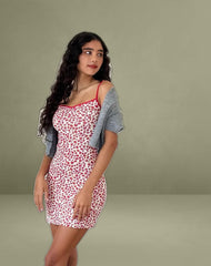 Gracias Mini Dress in Strawberry 2023 Print